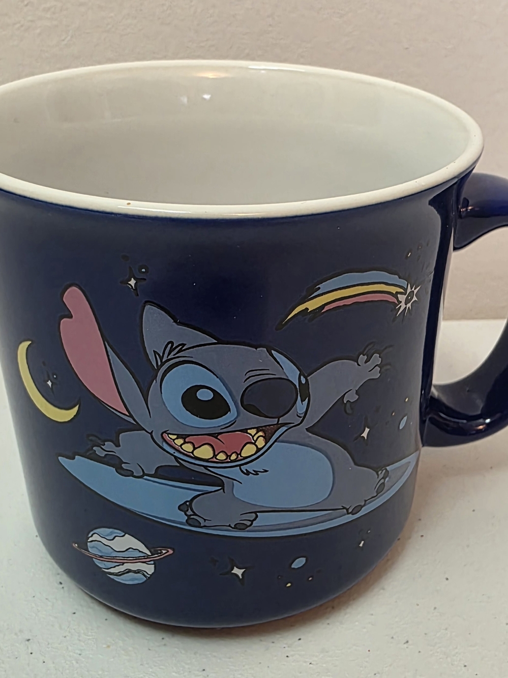 Disney Lilo and Stitch Far Out Blue Ceramic Camper Mug 20oz